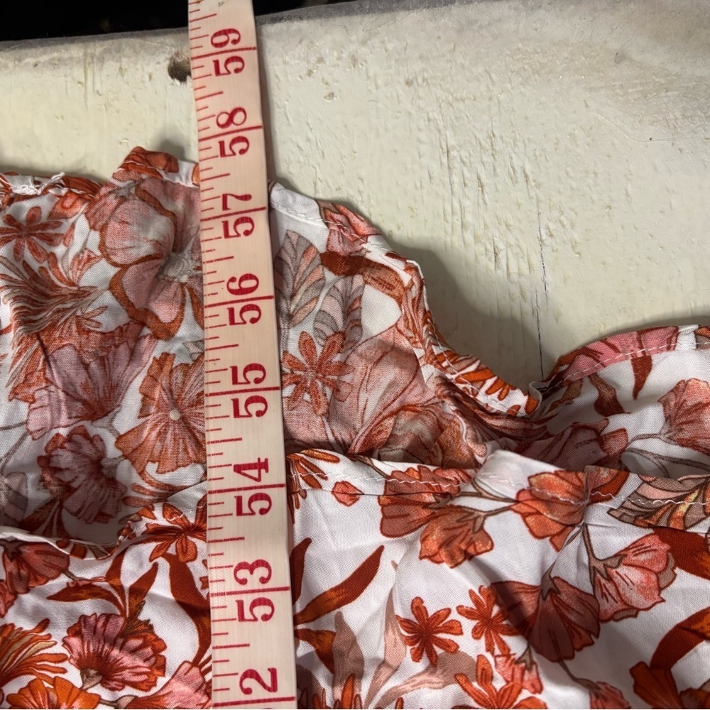 Anthropologie Abel the Label Maxi Dress Tie Back High Neck Size Small 4-6 Floral - Picture 6 of 7